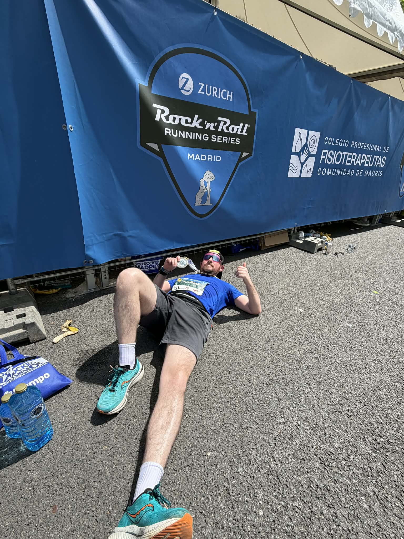 Tom Quirk after completing a running event
